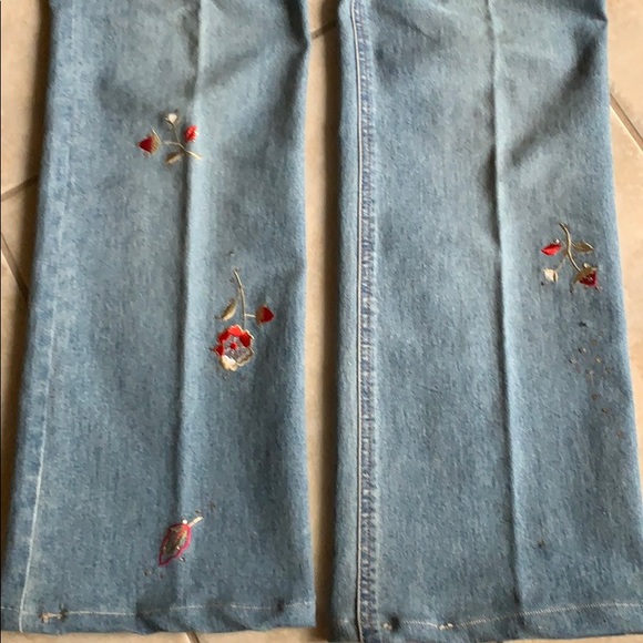 LANA ERICA Vtg Embroidered & Rhinestone Jeans - Picture 11 of 16